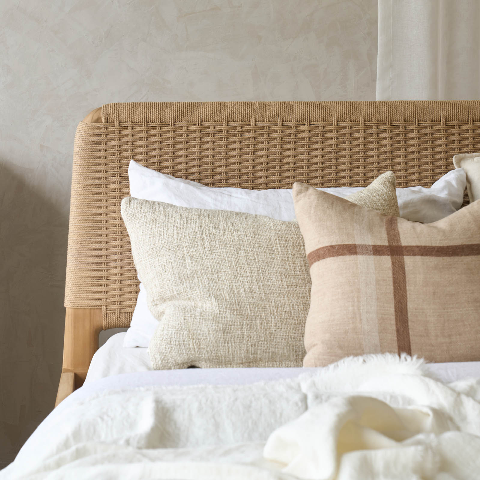 Isla Bed Frame | Teak with Rope – Originals Furniture