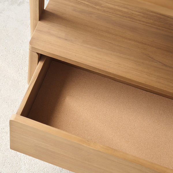 Dolce Wall Shelf with Drawer | Teak (150cm) - Originals Furniture