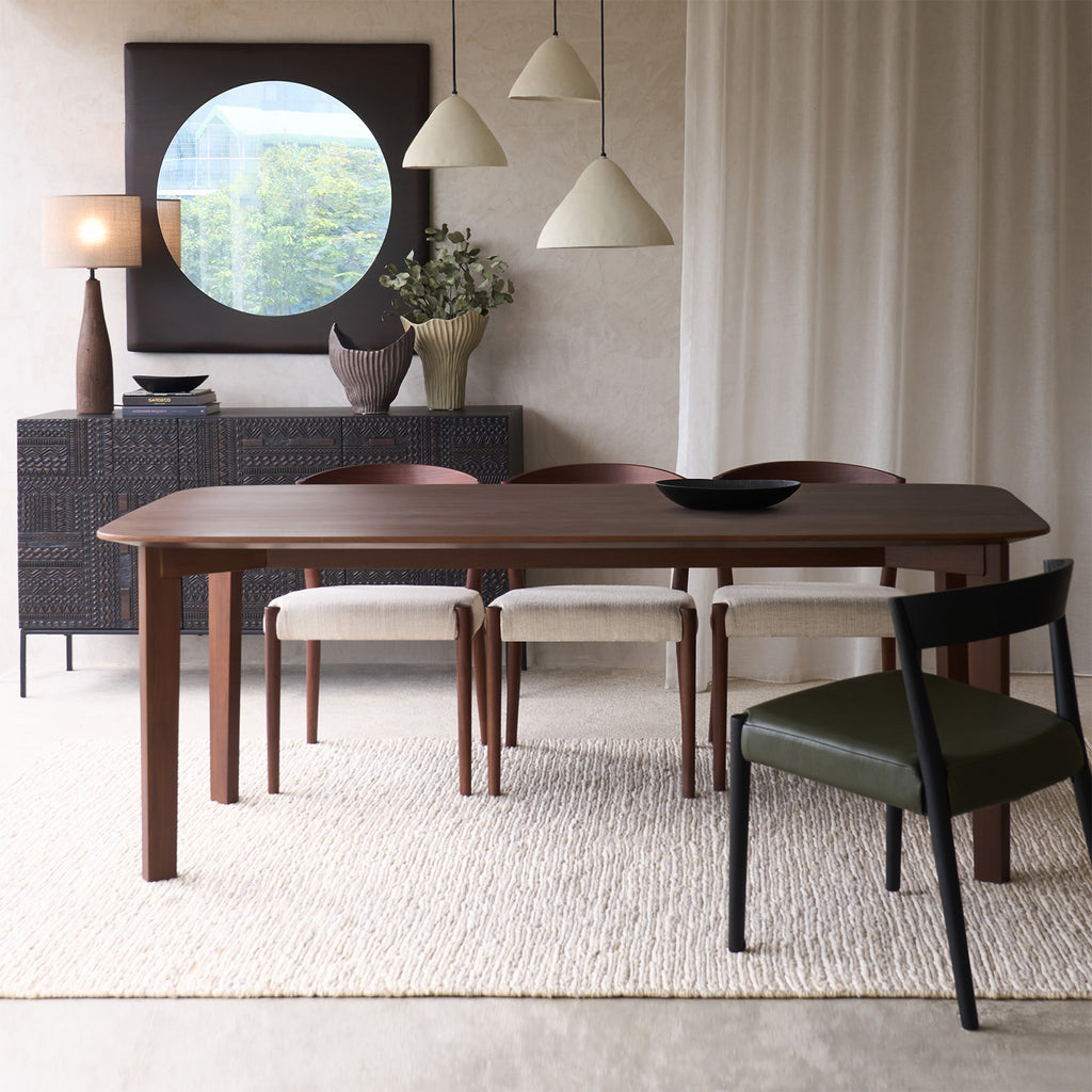 Athena Dining Table | Dark Stained Teak – Originals Furniture