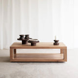 Double Coffee Table Teak Natural from Originals Furniture Singapore