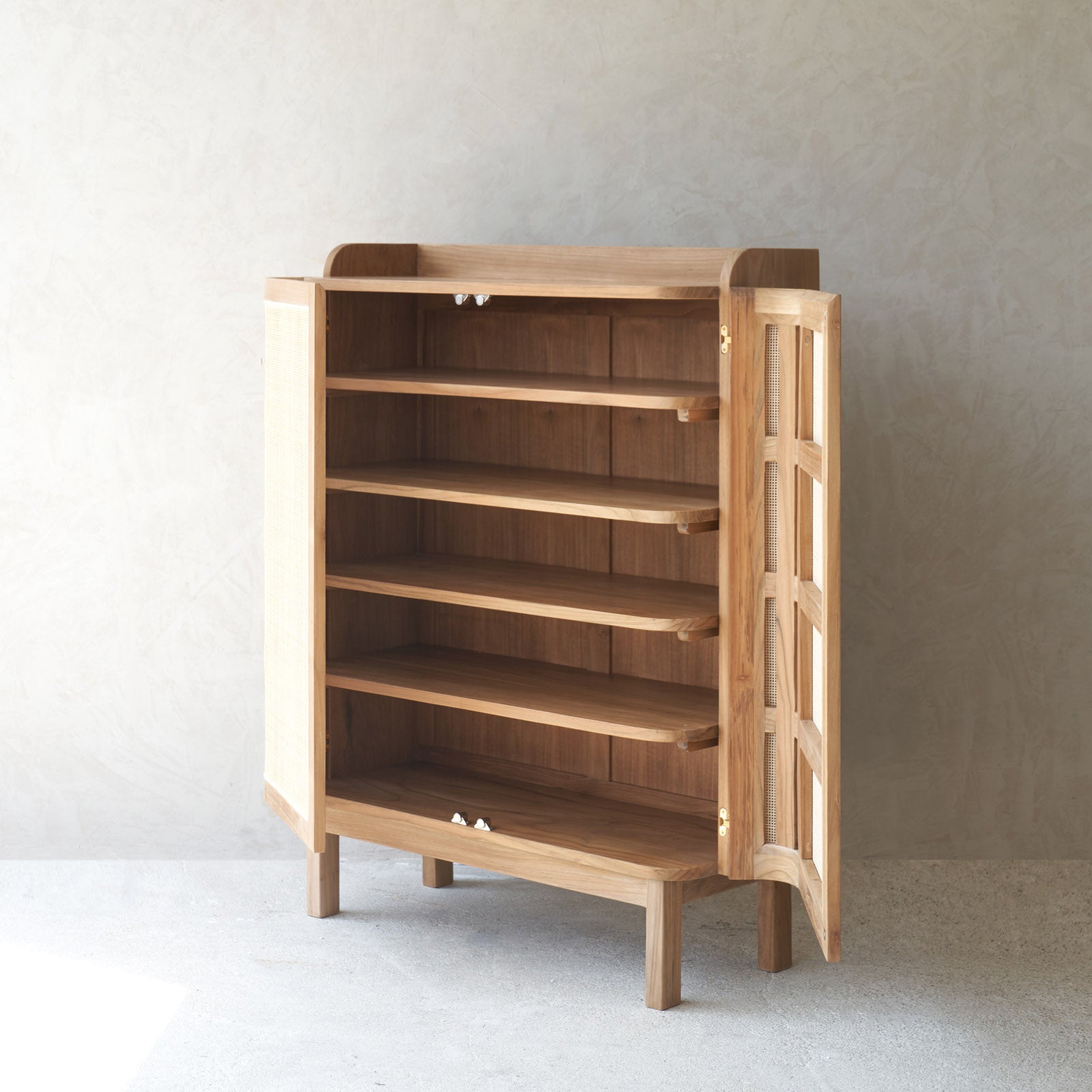 Luna Shoe Cabinet | Teak - Natural (90cm) – Originals Furniture