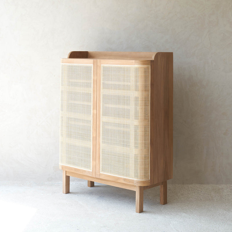 Luna Shoe Cabinet | Teak - Natural (90cm)
