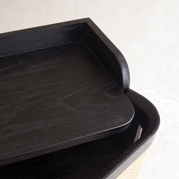 Luna Shoe Cabinet | Teak - Black (90cm)