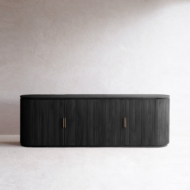 Moher Teak Sideboard | Black (220cm)