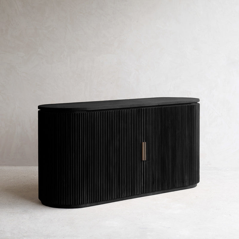 Moher Teak Sideboard | Black (155cm)