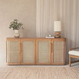 Rocco Rattan Sideboard | Teak (180cm) - Originals Furniture
