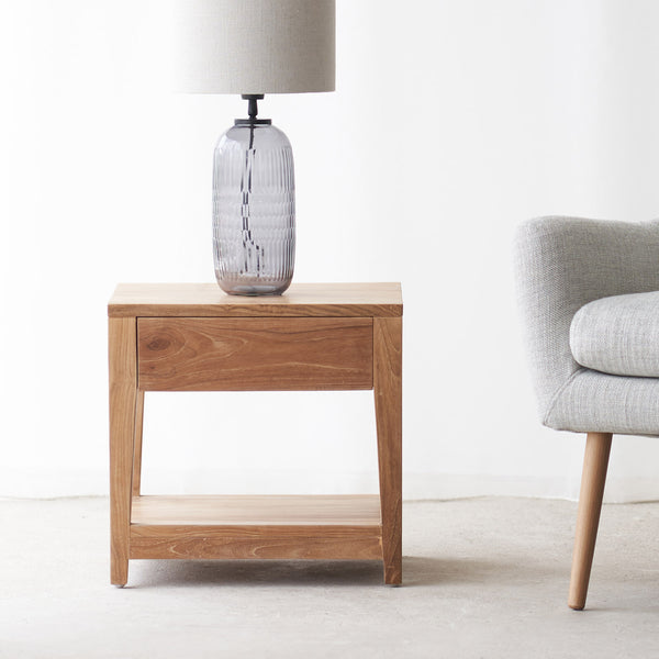 Catalina Bedside Table | Teak (44cm)