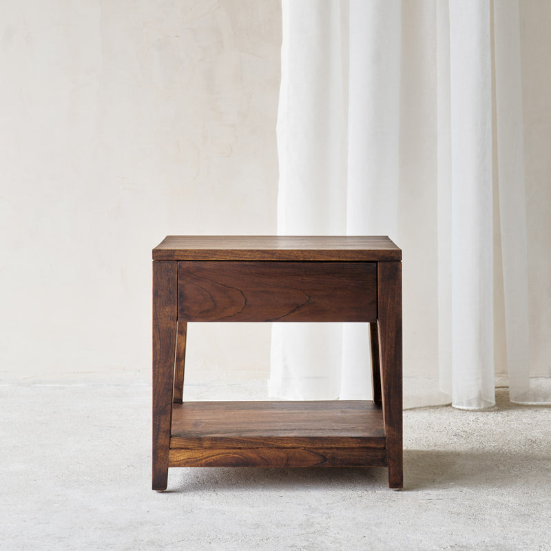 Catalina Bedside Table | Walnut Stained (45cm)