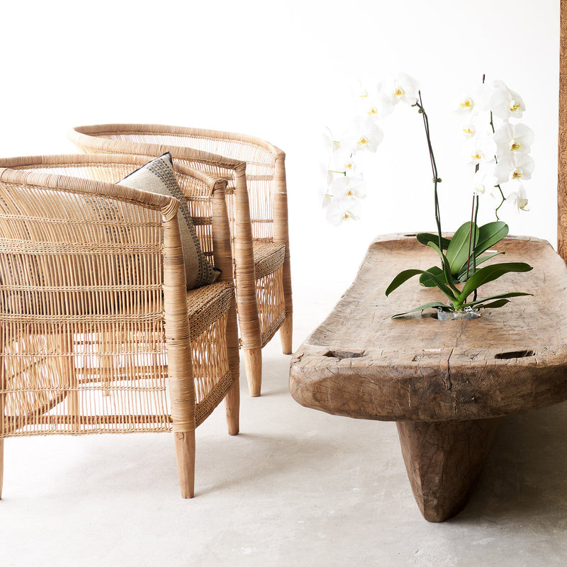 African Malawi Armchair in Natural Tribal Furniture from Originals Furniture Singapore