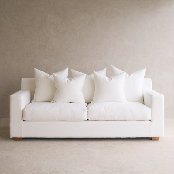 Beccy Fabric Sofa | 3 Seater - Flanders White (216cm)