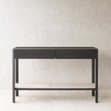 Nell Console | Travertine with Bison Oak Frame