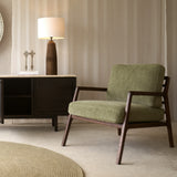 Nysse Fabric Armchair | Espresso Oak Frame - Glen