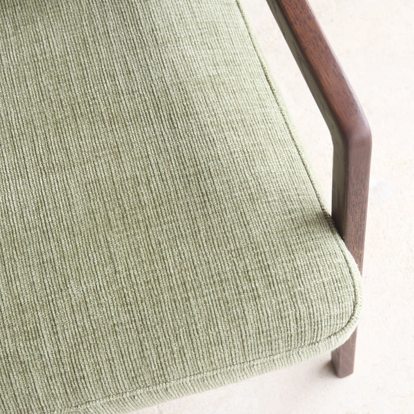 Nysse Fabric Armchair | Espresso Oak Frame - Glen