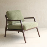 Nysse Fabric Armchair | Espresso Oak Frame - Glen