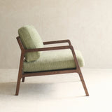 Nysse Fabric Armchair | Espresso Oak Frame - Glen