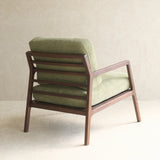 Nysse Fabric Armchair | Espresso Oak Frame - Glen