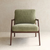 Nysse Fabric Armchair | Espresso Oak Frame - Glen