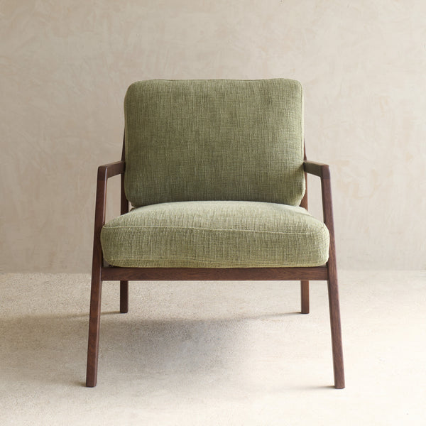 Nysse Fabric Armchair | Espresso Oak Frame - Glen