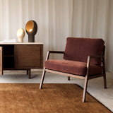 Nysse Fabric Armchair | Latte Oak Frame - Russet