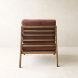 Nysse Fabric Armchair | Latte Oak Frame - Russet