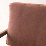 Nysse Fabric Armchair | Latte Oak Frame - Russet