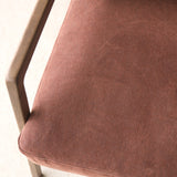 Nysse Fabric Armchair | Latte Oak Frame - Russet