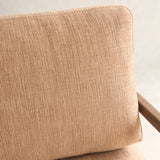 Nysse Fabric Armchair | Latte Oak Frame - Yak