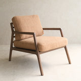 Nysse Fabric Armchair | Latte Oak Frame - Yak
