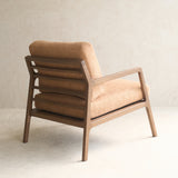 Nysse Fabric Armchair | Latte Oak Frame - Yak