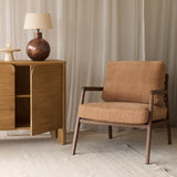 Nysse Fabric Armchair | Latte Oak Frame - Yak - Originals Furniture