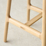 Odd Leather Counter Stool | Blonde Oak Frame - Limestone - Originals Furniture