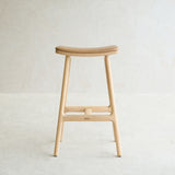Odd Leather Counter Stool | Blonde Oak Frame - Pecan