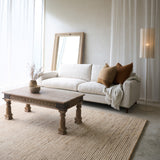 Ponte Fabric Sofa | Oak - Chalk