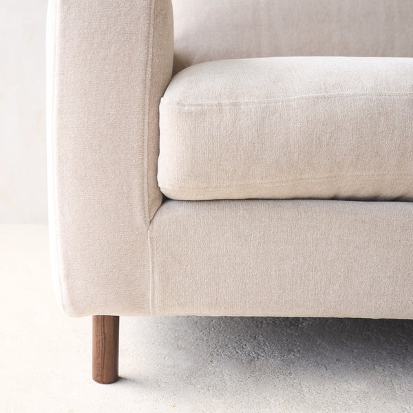 Ponte Fabric Sofa | Espresso Oak - Dunes (230cm)