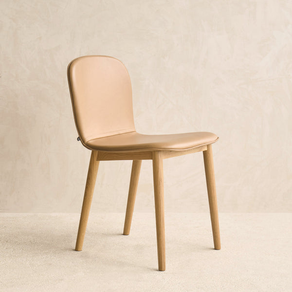 Puddle Leather Dining Chair | Oak Frame - Pecan