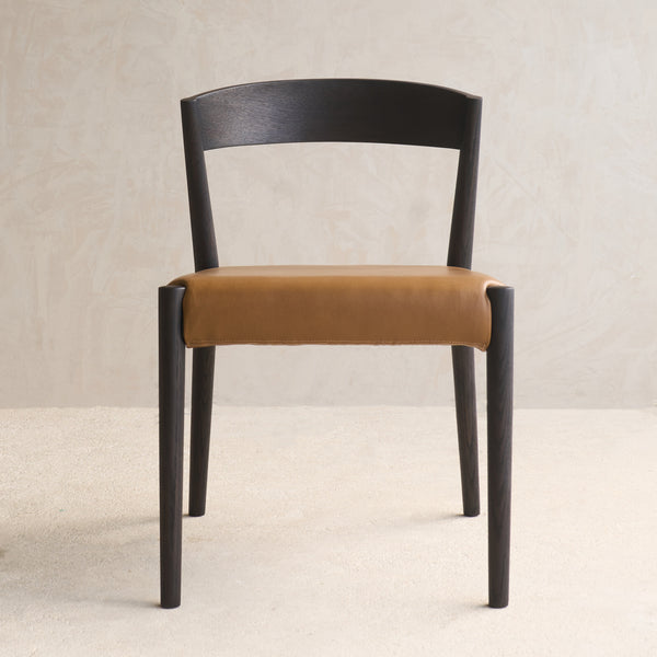 Ronda Leather Dining Chair | Bison Oak Frame - Nut - Originals Furniture