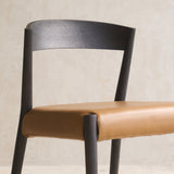 Ronda Leather Dining Chair | Bison Oak Frame - Nut