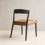 Ronda Leather Dining Chair | Bison Oak Frame - Nut