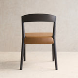 Ronda Leather Dining Chair | Bison Oak Frame - Nut