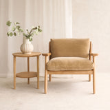Wren Armchair | Oak with Brown Leather Harness - Canopy