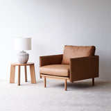 Pensive Armchair | Oak - Bespoke Leather