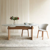 Kelly Dining Table | Marble with Oak Base (200cm)