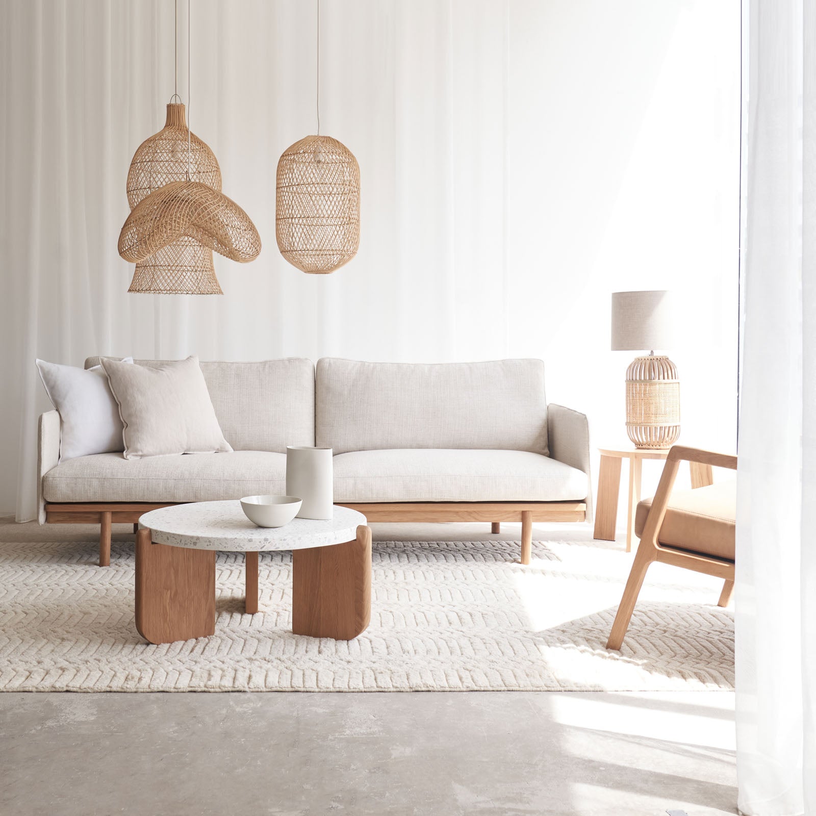 Pensive Fabric Sofa | Sand