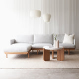 Tolv pensive L shape fabric sofa in coast - Originals Furniture Singapore
