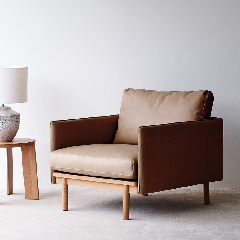 Pensive Leather Armchair | Pecan