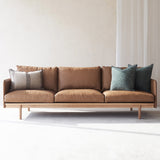 Tolv Pensive 3.5 Seater Leather Sofa in Nut from Originals Furniture Singapore