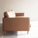 Tolv Pensive 3.5 Seater Leather Sofa in Nut from Originals Furniture Singapore