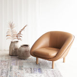 Portobello leather armchair in nut - Originals Furniture Singapore