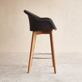 Avril Counter Stool | Teak Frame - Black