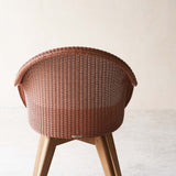 Avril Dining Chair | Teak - Dusty Coral